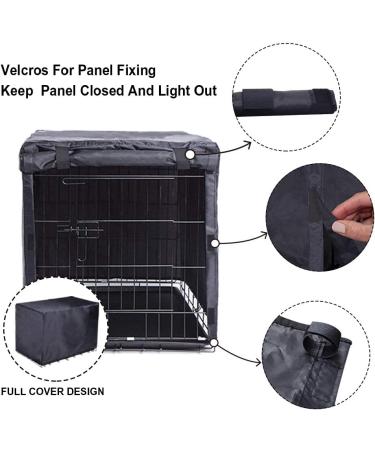 Avanigo Black Dog Crate Cover 42-Inch - Durable Waterproof Pet Kennel Cover for Metal Crates - Indoor/Outdoor Wire Cage Protection - Buy Online on GoSupps.com