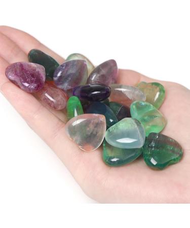 MAIBAOTA Fluorite Healing Crystals Gemstones Pocket Gifts Heart-Shaped Nature Spiritual Energy for Women Men Reiki Divination Balancing Yoga Meditation 10PCS - Buy Online on GoSupps.com