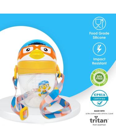 Little Ryna Baby Weighted Straw Cup | First Sippy Cup with Handle & Lanyard | Spill Proof Water Bottle for Toddler 6-12 Months | Flexi Straws Train Kids Cups 8oz - Buy Online on GoSupps.com