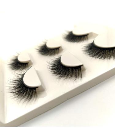 Korea Fiber Faux Mink Handmade False Eyelashes | Reusable Cross Volume Dramatic Lashes | Natural Look Thick Black Makeup | EL-03 - Buy Online on GoSupps.com