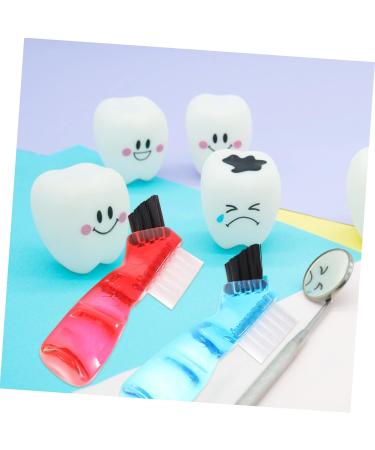 Frcolor 20STK Soft Denture Brushes - Multi-Functional Mini Toothbrushes for False Teeth Cleaning | Double Head Personal Prosthesis Brush | 5 Color Options - Buy Online on GoSupps.com
