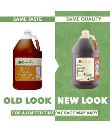Kevala Organic Toasted Sesame Oil 1 Gallon - 128 Fl Oz | Pure & Unrefined - Buy Online on GoSupps.com