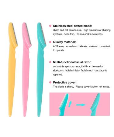 Androxeda Eyebrow Razor 6 Pack - Precision Facial Hair Trimmer for Women & Men | Dual Style Eyebrow Razors - Buy Online on GoSupps.com