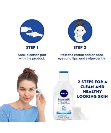 Nivea Daily Essentials Micellar Water for Face & Eyes 400ml - Gentle Cleansing Hydrating Makeup Remover - Buy Online Internationally - Buy Online on GoSupps.com
