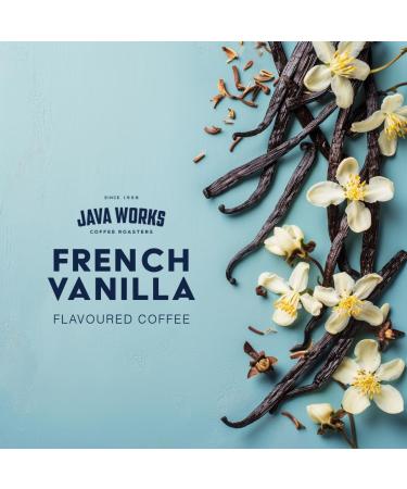 Java Works Coffee - French Vanilla Flavoured Coffee | 340 grams | Medium Roast | Whole Bean French Vanilla 340 g (Pack of 1) - Buy Online on GoSupps.com