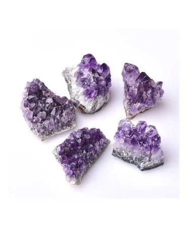 Natural Crystal Rough 1PC Natural Amethyst Crystal Cluster Quartz Raw Crystals Stone Decoration Ornament Purple Feng Shui Stone Ore Crafts 1PC Random Delivery