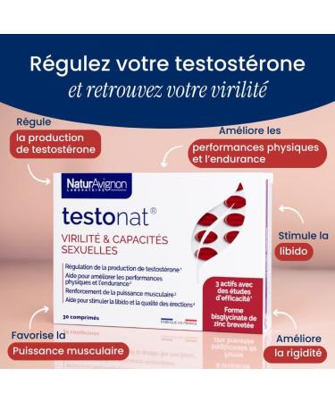 NaturAvignon Testonat Laboratory | Promotes Testosterone | Clinically Proven Effectiveness | Male Performance Strength Endurance | Tribulus + Rhodiola | 30 Tablets (30 Days) - Buy Online on GoSupps.com