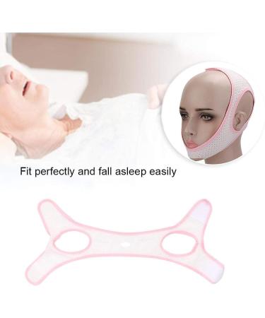 Adjustable Anti Snore Chin Strap - Snore Reduction Aid Device - Easy to Wear - Triangular Mesh Cloth - White - Buy Online on GoSupps.com