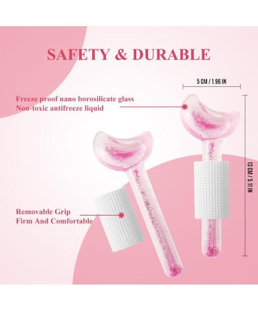 Buy Ice Globes for Facials - #1 Pink Facial Massager Tool for Women's Skincare Reduces Puffiness & Migraine Relief - Buy Online on GoSupps.com