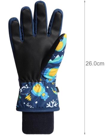 Chanurae Children's Winter Cycling Gloves - Waterproof Ski Gloves for Kids Aged 4-9 | Windproof Thermo Gloves for Skiing & Cycling - Violet - Buy Online on GoSupps.com