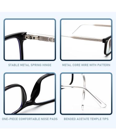 Amorays Progressive Multifocal Reading Glasses - High-Quality 2.5x Black Showlight Glass Filter for Clear Vision - Buy Online on GoSupps.com