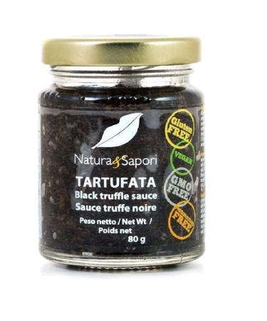 Italian Gourmet Natura e Sapori Tartufata Black Truffle Sauce 80g Set of 6 Gluten Free Handmade