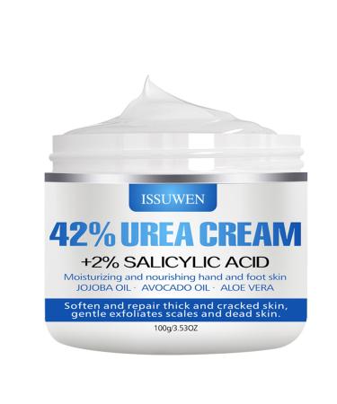 Urea Cream 42% plus Salicylic Acid 2% Foot Cream Urea Foot & Hand Creamfor Dry Cracked Heels Feet Knees Elbows Hand Foot Dead Skin Cuticle Callus Remover Toenail Softener Skin Barrier Repair Cream