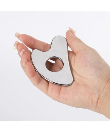 BTYMS Stainless Steel Gua Sha Facial Tool - Heart-Shaped Metal Skin Care Massager for Sculpting & Scraping - Buy Online on GoSupps.com