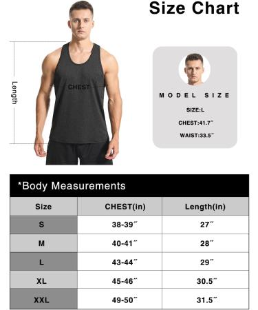 Ymmchy Men's Sport Tank Top 3-Pack - Quick Dry Sleeveless Muscle Shirts for Gym & Training - Black Gray Army Green - Size L - Buy Online on GoSupps.com