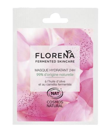 Florena FLORENA 24H Hydrating Face Mask with Fermented Olive Oil and Camellia (1 x 10ml) Face Care for All Skin Types Face Mask Enriched with Omega 6 and 9