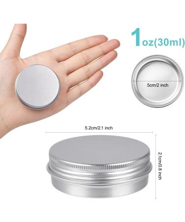 24 Pack 30ml Aluminum Doses - Small Portable Tin Cans for Lip Balm Ointments & Cosmetics - Silver - Buy Online on GoSupps.com