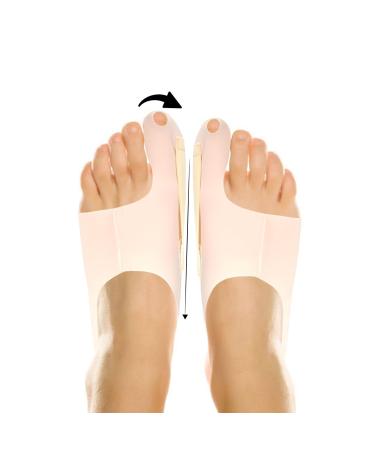 Auliuse Soft Bunion Socks in Shoes Toe Straighteners for Men Women Hallux Valgus Relief Bunion Corrector Big Toes Bent Toes Pain Relief Day Night Time Bunion Relief (L)