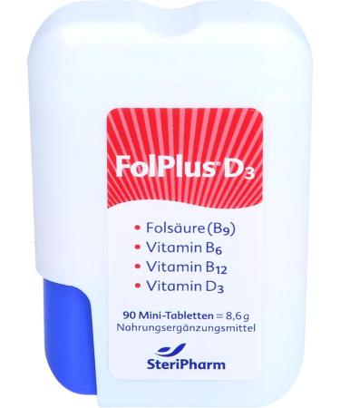 Buy Folplus Vitamin B + D3 by Steripharm - Boost Memory Nerves Energy & Bones | 90 Capsules - International Shipping - Buy Online on GoSupps.com