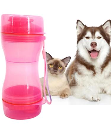 Lambo Dog Travel Water Bottle - Leakage-Proof Portable Puppy Dispenser for Hiking Traveling and Camping | Double Seal Outdoor Dog Water Cup in Rosa - Buy Online on GoSupps.com