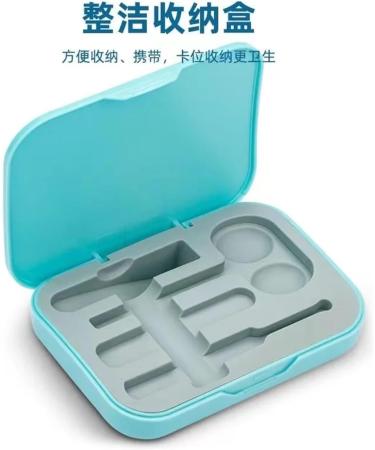 Nail Clippers Plastic Box 4-Piece Set Sharp Nail Clippers Ear Eyebrow Tweezers File Home with A Set of Convenient Enough to Keep (Color : Blue) - Buy Online on GoSupps.com