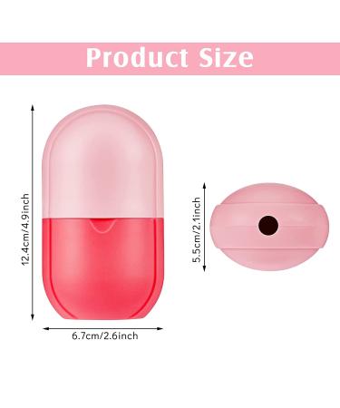 Silicone Ice Face Roller for Skin Care - Pink Beauty Facial Tool for Brightening and Line Removal - Buy Online on GoSupps.com