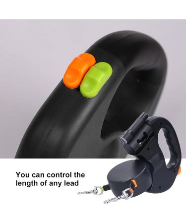Rolleine 360 Rotatable Dog Leash for 2 Dogs - 3m Length Flashlight & Eco-Friendly Poop Bags | International Shipping Available - Buy Online on GoSupps.com