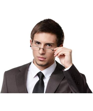 Kokobin Flexible Metal Reading Glasses - Unisex Feather-Hinge Reader +2.5 Diopter with Case & Pen Holder - International Shipping Available - Buy Online on GoSupps.com