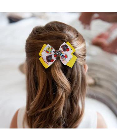 Back to School Hair Bow Clips for Kids - Handmade Graduation Season Hair Accessories - Buy Online on GoSupps.com