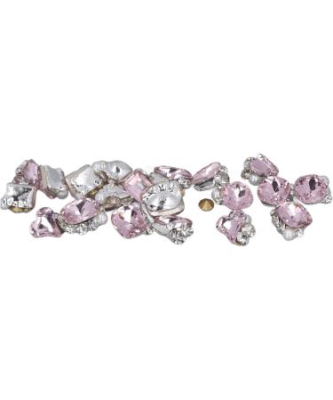 Nail Charms Different Shapes Nail Design Rhinestone Nail Decoration Box Set 20 Pieces for Performance (Pink) - Buy Online on GoSupps.com