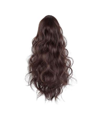 12 Wavy Ponytail Hairpiece with Clip - Synthetic Messy High Ponytail in Dark Brown | Perfect for Quick Style - Buy Online on GoSupps.com