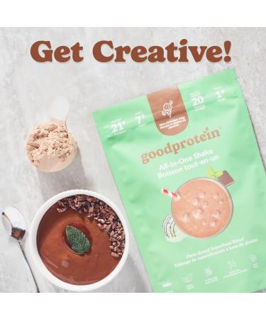 Good Protein Vegan Plant-based Protein Powder 100% Natural Non-GMO Dairy-free Gluten-free Soy-free No Added Sugar and Nothing Artificial. Mint Chocolate Chip All-in-One Shake 440 grams Mint Chocolate Chip 440 g - Buy Online on GoSupps.com