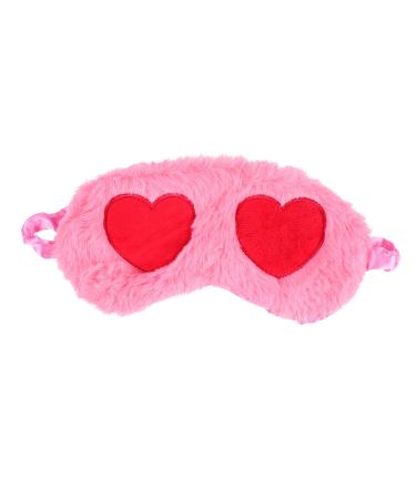 Sleeping Home Blindfold Practical Day Portable Party Adjustable Plush Valentines Patch Use Heart Sleep Shade Cover Eye Night Mask Travel for
