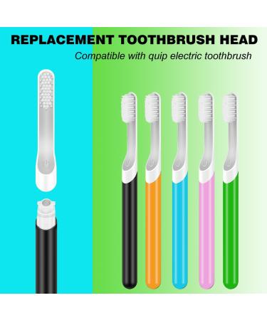 Quip Toothbrush Replacement Heads - 4 Pack Soft Bristle Brush Refills for Adults & Kids - White - Buy Online on GoSupps.com