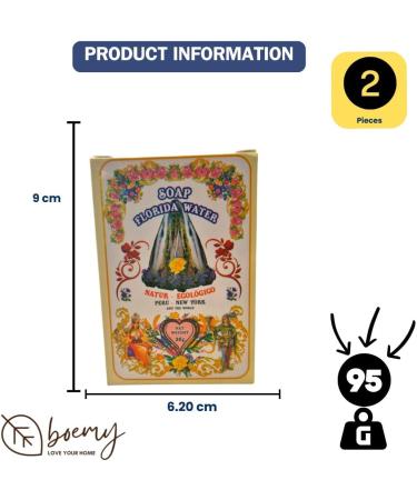  BOEMY Florida Water Soaps - Pack of 2 Water Florida Soap 95g Each - Buy Online on GoSupps.com