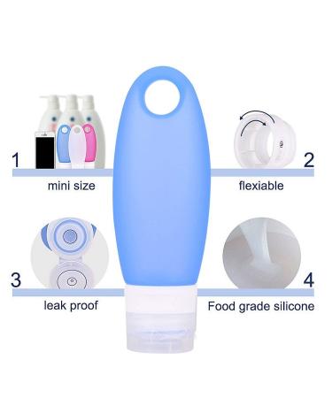 FantasyDay 4 Pack Silicone Travel Set - TSA Approved BPA-Free Containers for Shampoo Cream & Body Care - Portable Travel Accessories - Buy Online on GoSupps.com