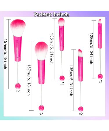 10Pieces Beadable Makeup Brushes Diy Makeup Comestic Brushes Beaded Brushes Kit for DIY Beaded Eyeshadow Brush (Beadable Makeup Brushes-10pieces 2Sets)-Rose Pink rose pink brush set - Buy Online on GoSupps.com