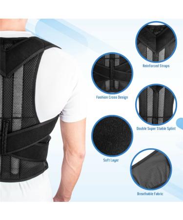 n/a Adjustable Posture Corrector Back Support Shoulder Back Brace Posture Correction Spine Postural Fixer Tape (Color : Black Size : XXXXL code) Handmade Full moon lofty ambition - Buy Online on GoSupps.com