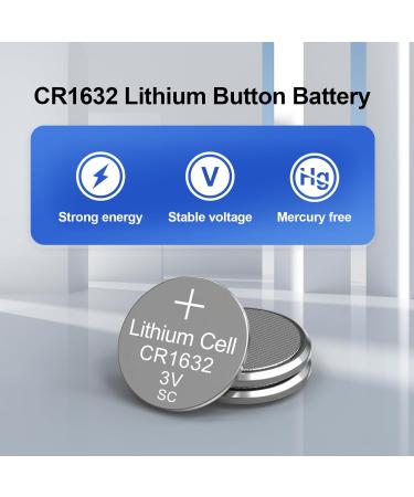 CR1632 3v Lithium Battery CR 1632 Battery CR1632 Lithium 3V Coin Cell Batteries DL1632 BR1632 ECR1632 Replace for Key Finder Fitness Tracker Calculator Car Remote Batteries 20pcs - Buy Online on GoSupps.com