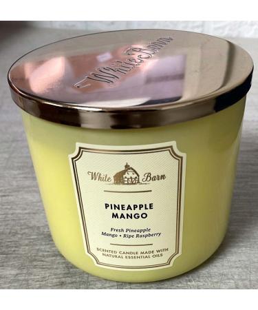 Bath and Body Works, White Barn 3-Wick Candle w/Essential Oils - 14.5 oz - 2021 Core Scents! (Pineapple Mango) - Buy Online on GoSupps.com
