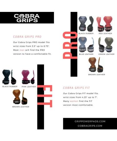 Cobra Grips PRO Weight Lifting Gloves - Heavy Duty Straps - Powerlifting Hooks - Adjustable Neoprene Padded Wrist Support - Bodybuilding - Black Rubber - Buy Online on GoSupps.com