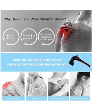 Yosoo Adjustable Shoulder Brace | Sports Back Support & Protection | Shoulder Pad Wrap Belt - Buy Online on GoSupps.com