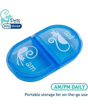 EZY DOSE Pets Daily AM/PM Pill Case - Medicine Planner & Vitamin Organizer for Cats | Travel-Friendly BPA Free Easy to Use - Buy Online on GoSupps.com