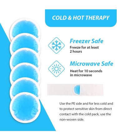 NEWGO Small Ice Packs 6 Pack - Reusable Gel Cold Packs for Pain Relief - Ideal for Wisdom Teeth, Breastfeeding, Tired Eyes, Headaches - Buy Online on GoSupps.com