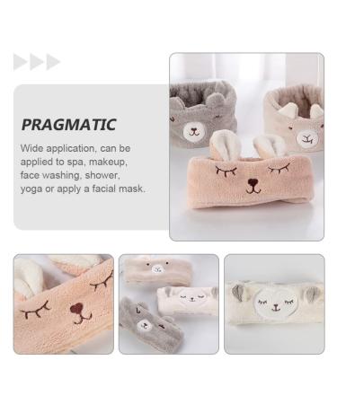 Beaupretty 4-Piece Plush Spa Headband Set | Soft Microfiber Cartoon Hair Bands for Beauty & Skincare - Buy Online on GoSupps.com