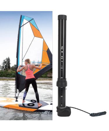 Gaeirt Windsurfing Mast Extender, Abrasion Resistant Black High Strength Windsurfing Mast Extension Rod Aluminium Alloy for Sailboard