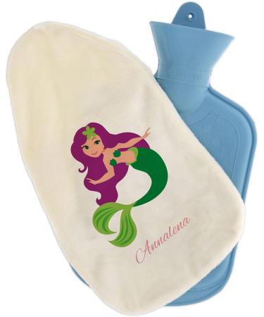Personalized Mermaid Hot Water Bottle - Cozy Heat Bottle Cover for Kids & Adults | Ideal Gift Idea (800 ml) - Buy Online on GoSupps.com