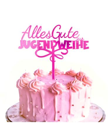 Youth consecration cake decoration acrylic youth consecration cake topper pink youth consecration decoration boy girl birthday cake topper - Buy Online on GoSupps.com