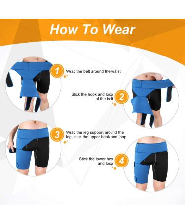 Adjustable Neoprene Groin Support Bandage for Hip and Thigh Pain Relief - Men and Women - Buy Online on GoSupps.com
