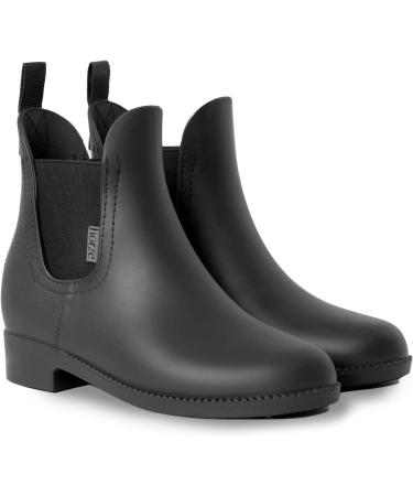 Horze Bonn Rubber Paddock Boots Black EU 42 - Durable and Stylish Horse Riding Footwear - Buy Online on GoSupps.com
